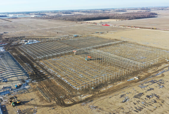 Ketler Farms greenhouse structure begins to be erected